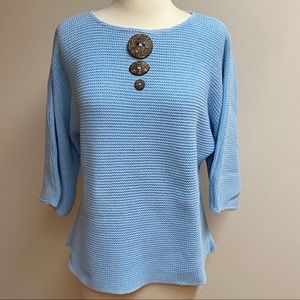 Eve Light Blue Cotton Sweater